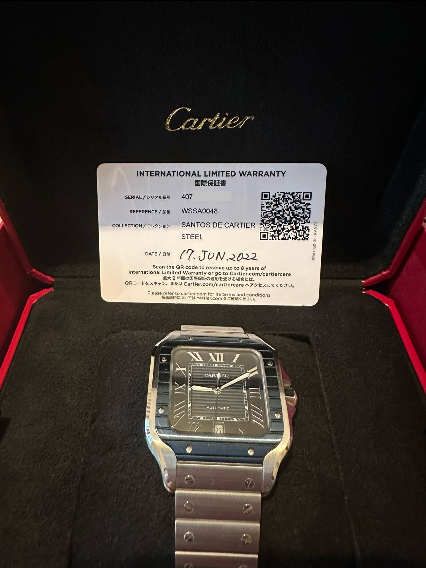 Cartier - Santos De Cartier Blue Dial